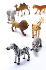 Naklejka premium 整列して行進する動物たち