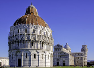 Fototapeta premium The Baptistry, Cathedral, and Leaning Tower of Pisa