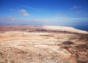 Northern Fuerteventura, view north from Montana Roja (Red mounta