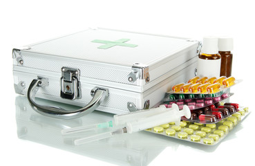 First aid box, isolated on white