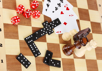 mix of games close-up