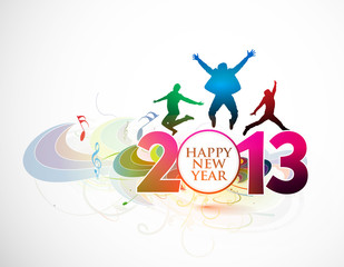 new year 2013 dance background. Vector illustration