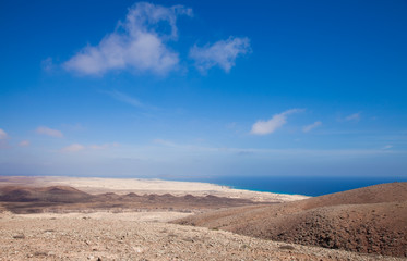 Northern Fuerteventura, view north from Montana Roja (Red mounta