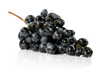 bunch of blue grapes