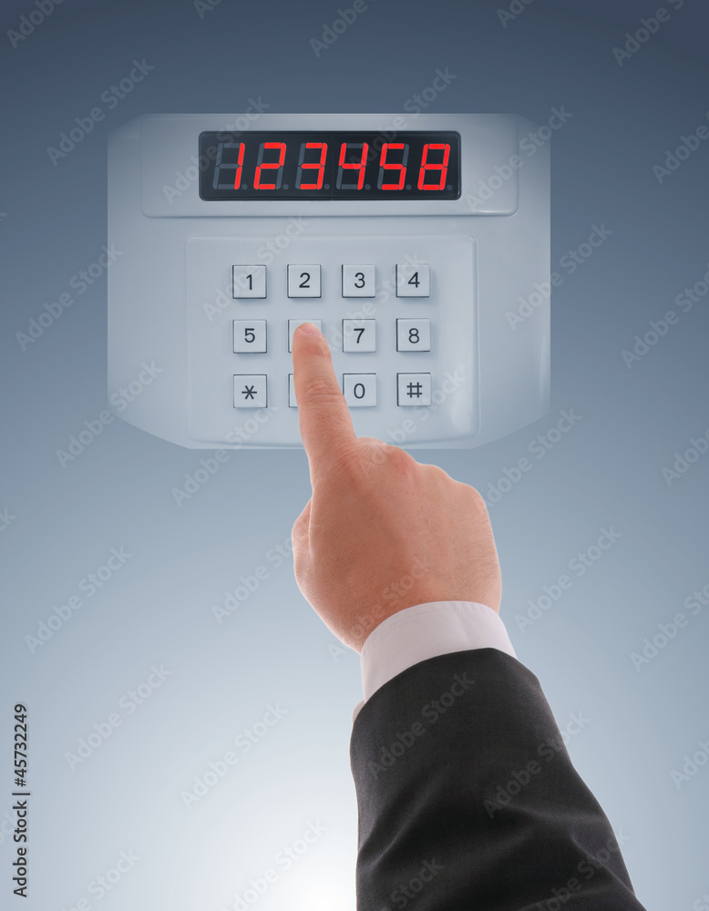 Aufkleber hand dialling on keypad using touch screen interface