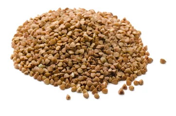 Gordijnen Pile of buckwheat grains © Coprid