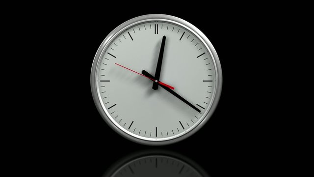 Wanduhr schwarz