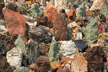 Colorful natural stones background.