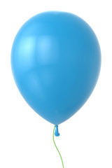 3d blue balloon