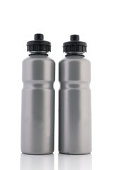 Grey sport water bottles
