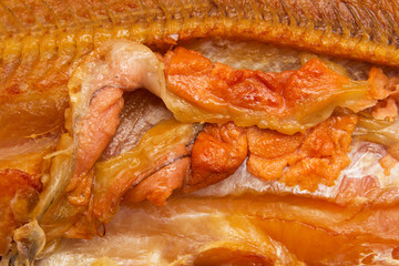 smoked fish as a background