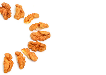 Semicircle of walnuts