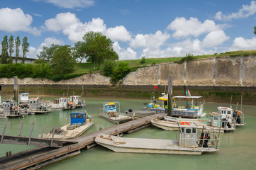 Oyster boats in French Oleron