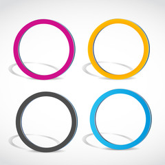 abstract colorful circles, rings