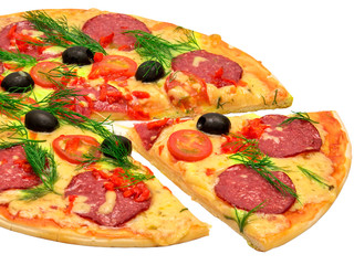 pizza isolated on white background