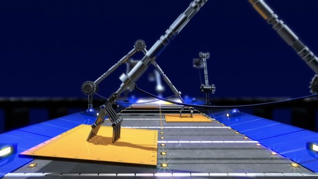 animated  industrial transporter background