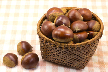 Chestnuts was served in a basket