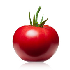 fresh tomato, isolated on white