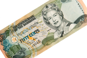 Banknote der Bahamas - 50 Cent