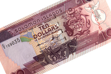 Banknote der Salomon-Inseln - Zehn Dollars