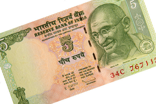 Banknote aus Indien - 5 Rupie