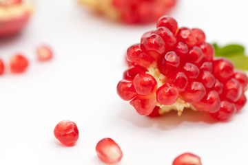Pomegranate. Macro.