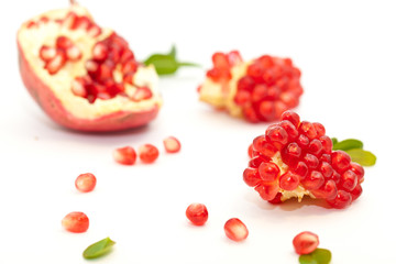 Pomegranate. Macro.
