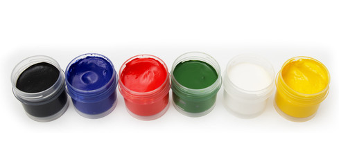 gouache on white background