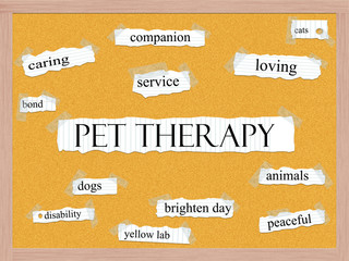 Pet Therapy Corkboard Word Concept