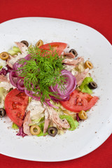 chicken meat filet salad