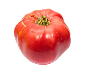 large tomato on a white background