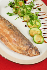 Fried peled fish
