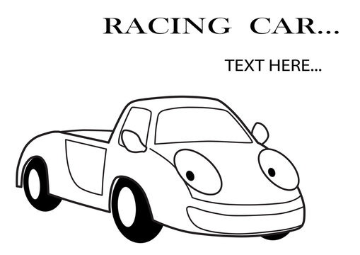 Car racing cartoon