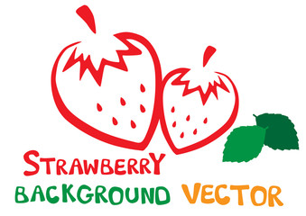 strawberry vector background