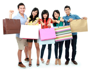 group of people shopping
