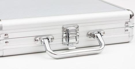 Metal briefcase isolated