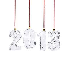 New year. 2013. Isolated on white background.