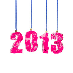 New year. 2013. Isolated on white background.