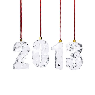 New year. 2013. Isolated on white background.
