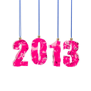 New year. 2013. Isolated on white background.