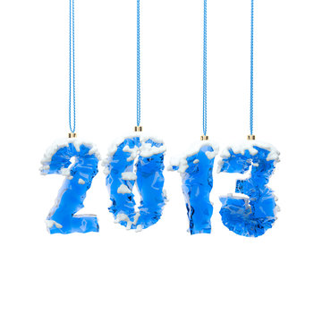 New year. 2013. Isolated on white background.