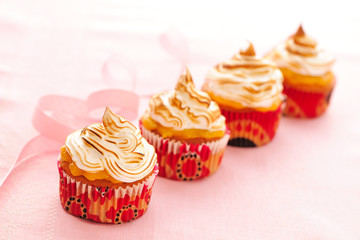 Cupcakes with whipped cream