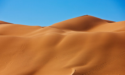 Sand dunes in a desert in California, USA