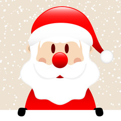 Santa Hat Label Snow Beige