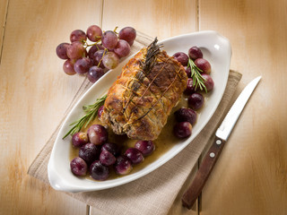 meat roasted with grape