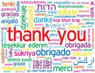 Fototapeta premium THANK YOU Tag Cloud (card thanks greetings gratitude welcome)