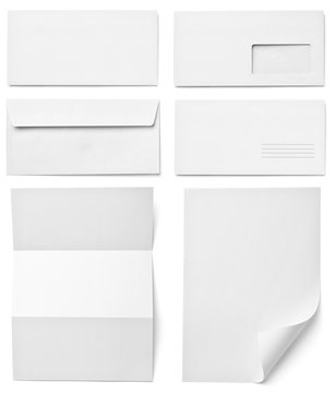 leaflet letter business card white blank paper template