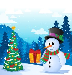 Winter snowman theme image 5