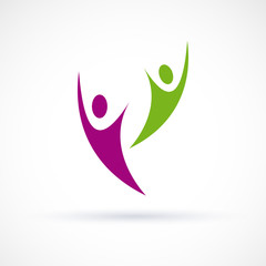 Obraz premium Logo happy people # Vector