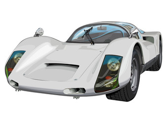 Voiture de course puissante - vectoriel